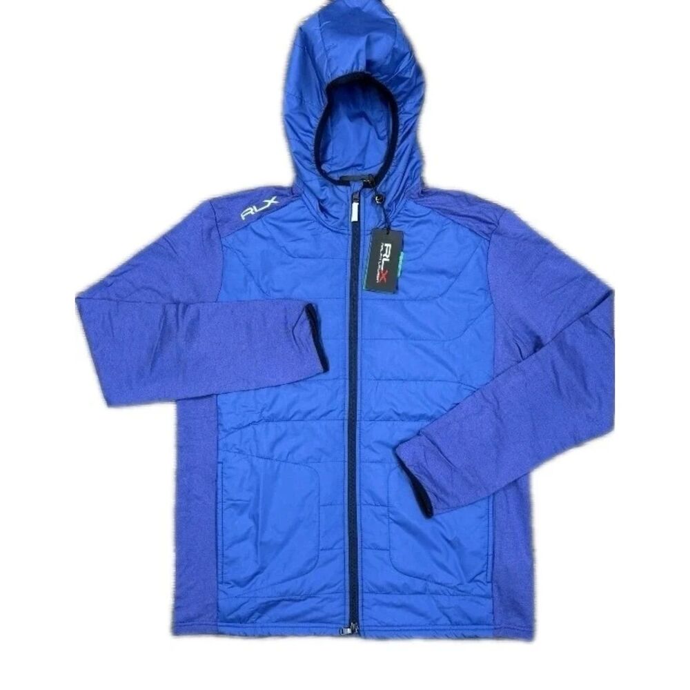 RLX Ralph Lauren Men’s Golf Hybrid Hooded Jacket Blue – Size M, MSRP $268, NWT